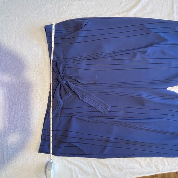 Size 20 royal blue with black stripe tie waist pants - Picture 6 of 8